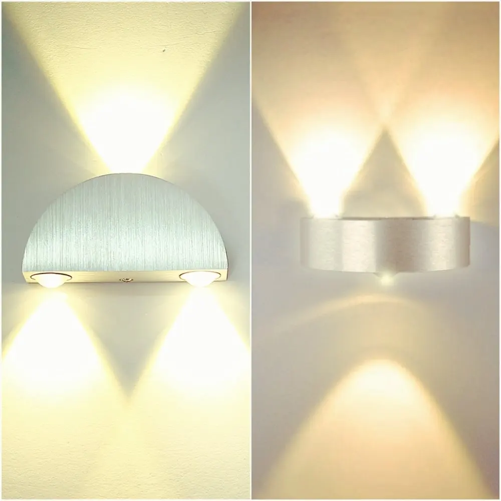 

Modern indoor 9W led wall light Semicircle aluminum wall sconce Livingroom stair corridor decorative led wall lamps AC85-265V