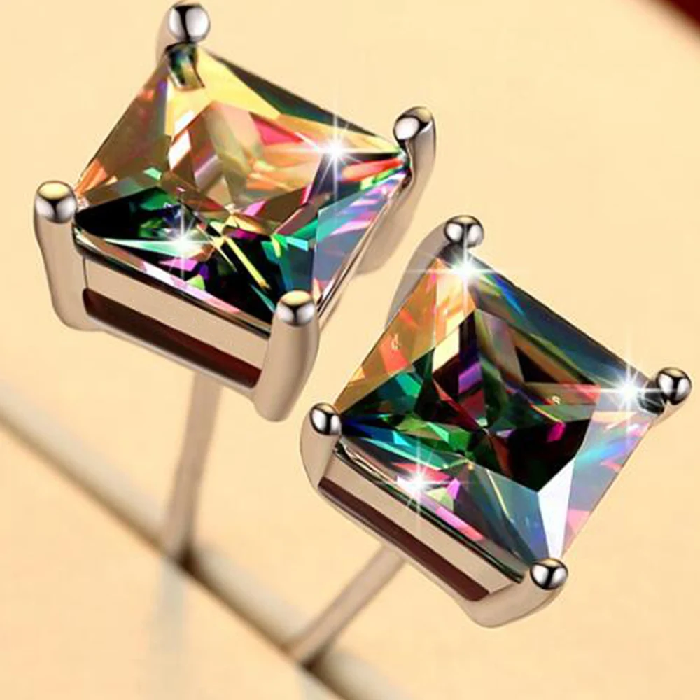 

Women Ring Jewelry Fashion Multicoloured Crystal Ring Vintage Rainbow Wedding Band Engagement Personality Party Gift New 2019 30