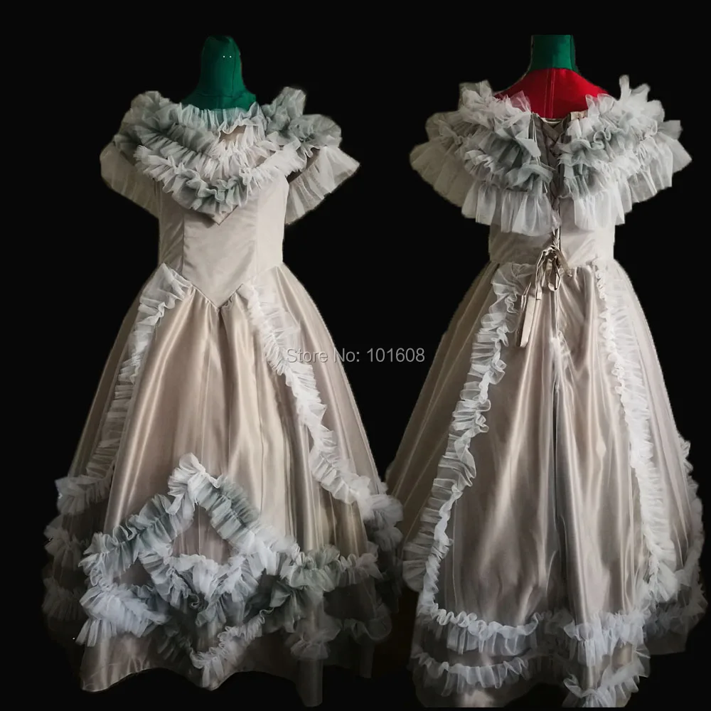 Настоящая съемка! Классические 19th французская герцогиня Принцесса суд винтажные костюмы Южный колокол Викторианский гражданская война