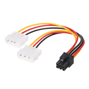 

4p to 6p Power Cable Graphics Video Card 4 Pin Molex to 6 Pin PCI-Express PCIE Power Supply Cable Power Cable For Graphics Card