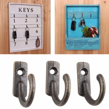 

10pcs Antique Brass Wall key holder Mounted Hook Key Towel Holder Letter Coat rack Clothes clothes dry Hanger Hanging key hanger