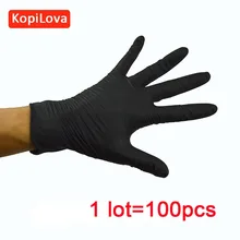 KopiLova одноразовые Черный нитрил перчатки для Еда обработки медицинский стоматология маслостойкой сопротивление кислоты для защиты рук