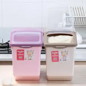 Storage Box 5kg 10kg 15kg Plastic Sealed Moisture-proof Container with Large Capacity Rice Dried Food Cereal Dispenser Storage