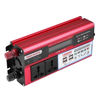 

LCD Digital 1000W Car Power Inverter USB Charger Modified Sine Wave 12V to 220V Converter auto accessorie accesorios automovil