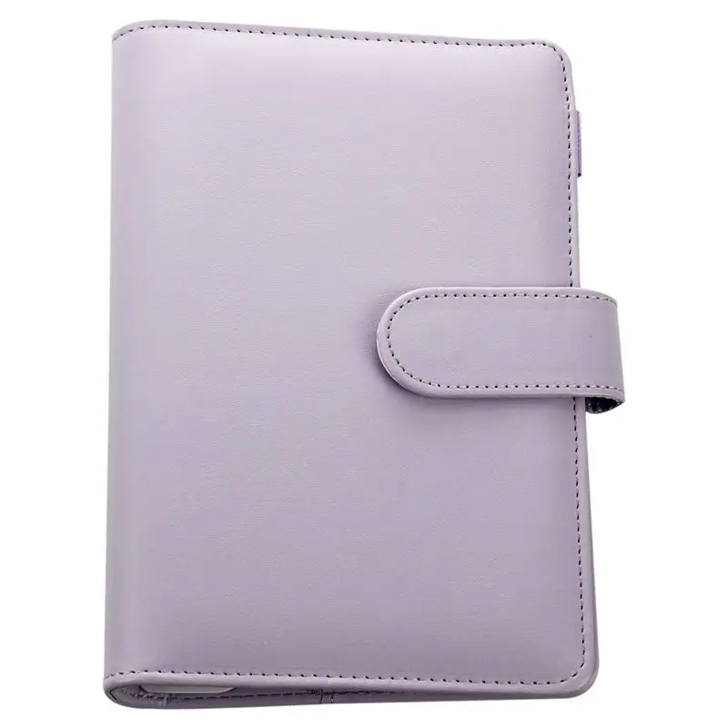 

A5 A6 purple leather spiral notebook Original office person binder weekly planner/agenda organizer Cute ring diary stationery