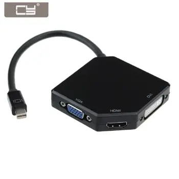 

10pcs/lot 3 in1 Mini Displayport Thunderbolt DP to DVI VGA HDMI Adapter