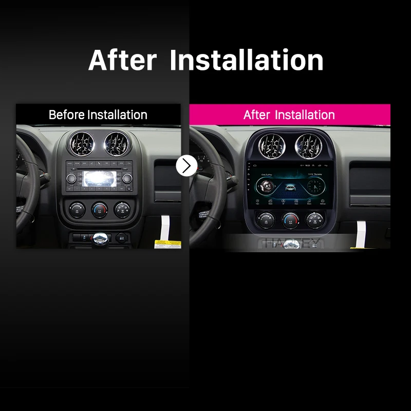 Cheap Harfey Android 8.1 GPS Navigation 10.1" HD Car Radio for Jeep Compass 2010-2016 Bluetooth Mirror Link WIFI USB head unit 2 din 5