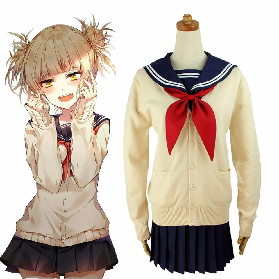 My Hero Academia Cosplay Himiko Toga Disfraz De Cosplay Jk Uniforme Escolar Toga Himiko Jk Uniforme Toga Himiko Vestido Con Su/éter Anime Japon/és Uniforme Escolar Traje Con Peluca Zapatos Accesorios