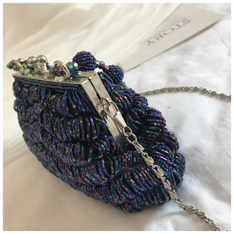 Mode-Flash-Perlen Frauen Schulter Tasche Hohe Qualität PC Lady Umhängetasche Neue Design Geldbörse Feste Farbe Handtaschen Sac Haupt femme