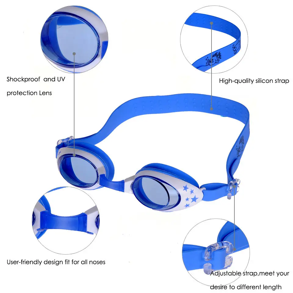 Kids Children Baby Boys Girls Swimming Goggles Anti-fog Swim Glasses Adjustable Protect Eyes Glasses