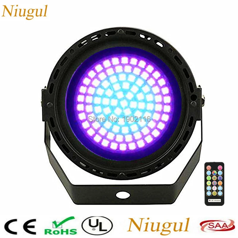 

LED Par Light With IR Wireless Control 91 Leds RGB Color Strobe Lighting DMX512 Sound Activated Flash For Atmosphere Of DJ Party
