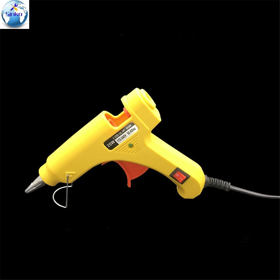 

High Temp Heater Melt Hot Glue Gun 20W Repair Tool Heat Gun Blue/White/Yellow Mini Gun EU US Plug USE 7mm Hot Melt Glue Sticks