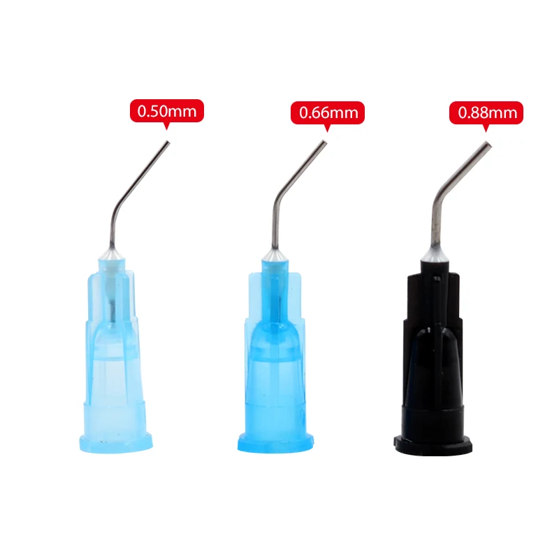 

200 PCS High Quality Bent Needle Tips irrigation needle Dental Flow Sealant Etchant Composite Resin Acid reagent delievery tips