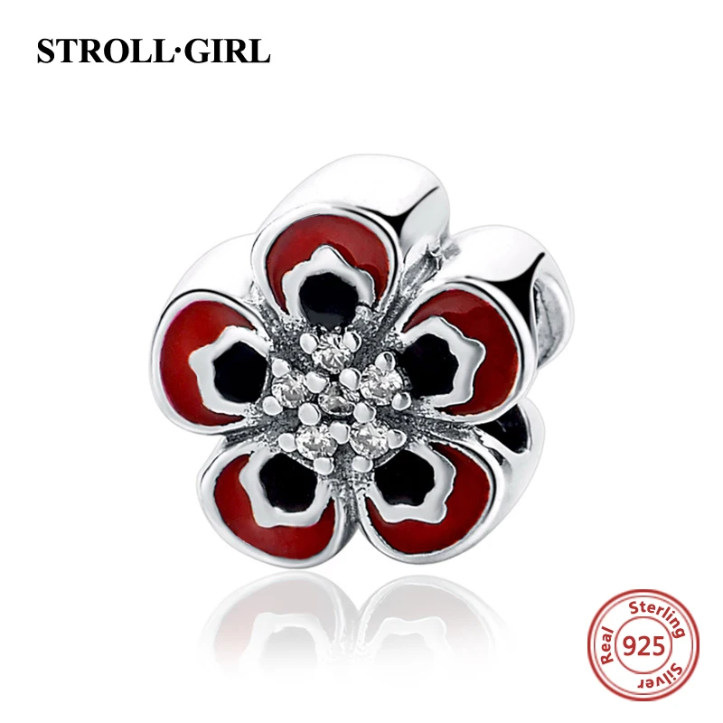 

Real 925 Sterling Silver Shimmering Rose Clip Charm With CZ Fit Original Pandora Bracelet Pendant Authentic Same Jewelry