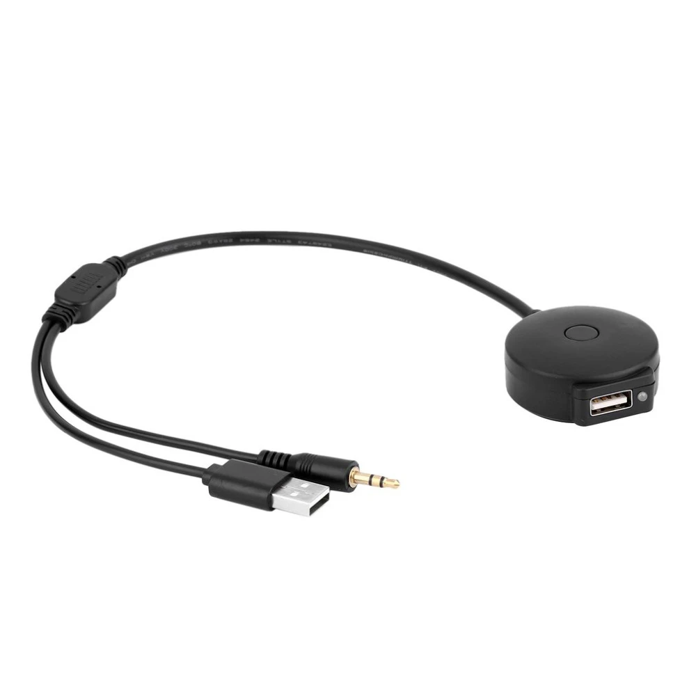 Универсальный Автомобильный Bluetooth 4 0 аудио 3 5 мм AUX USB музыкальный адаптер кабель