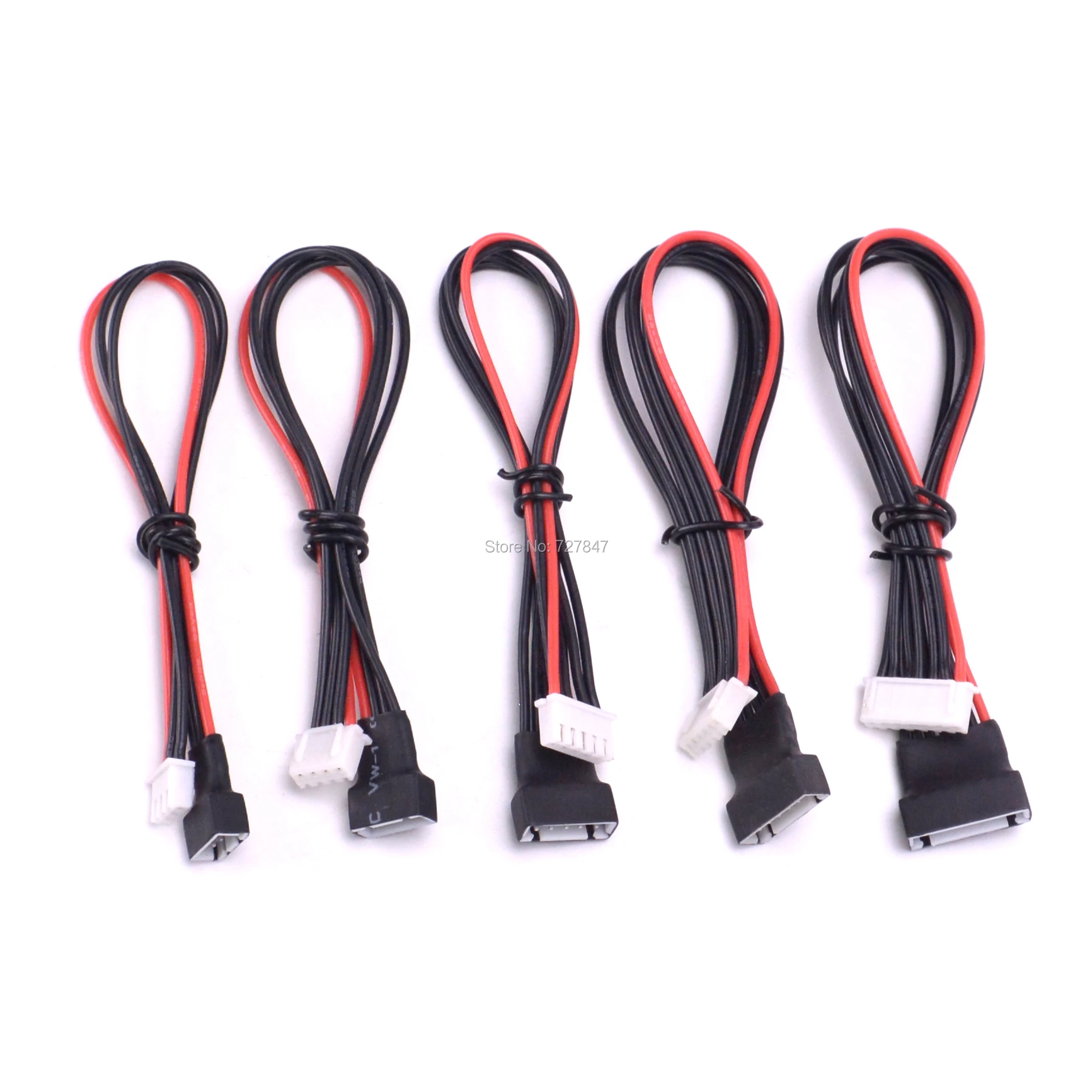 5 шт./лот JST XH 20 см 22AWG 2S 3S 4S 6S Lipo удлинитель провода зарядный кабель свинцовый шнур