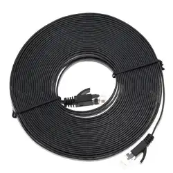 Aurum кабели плоские Cat6 Snagless сеть соединительный Интернет-кабель черный