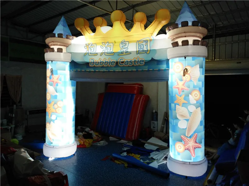 

An inflatable arch with a beautiful view of the sea and a luminous inflatable arch at night for commercial display and exhibitio