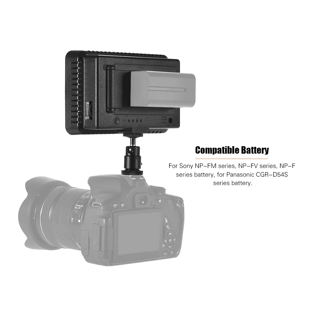 Andoer Dimmable ультра 160 видео свет 5600K фотография Свет w/цветные фильтры для Canon Nikon Sony