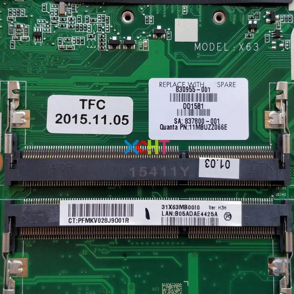 830955-001 830955-601 DA0X63MB6H1 نموذج: x63 w i5-6200U CPU UMA ل HP ProBook 450 G3 الكمبيوتر الدفتري المحمول اللوحة اللوحة
