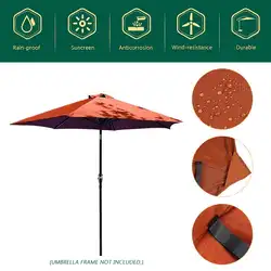 Садовый зонт навесной чехол шестиугольник водостойкий пылезащитный открытый сад банановый зонтик щит коричневый Защита от солнца Shelter