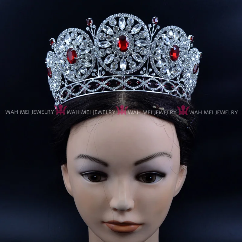 Rhinestone Crown Miss Beauty Crowns For Pageant Contest Private Custom Round Circles Bridal Wedding Hair Jewelry Headband mo228 images - 6