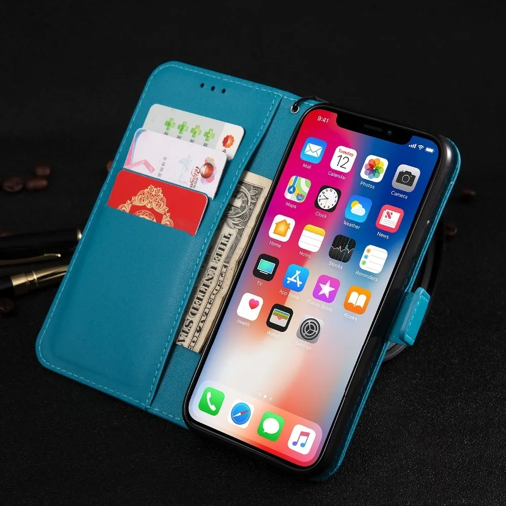 حالة محفظة طي جلدية غطاء لهواوي P7 P8 P9 P10 P20 P30 زميله 7 8 9 10 20 Mate20 لايت برو 2017 نوفا 3i 3e على كوكه