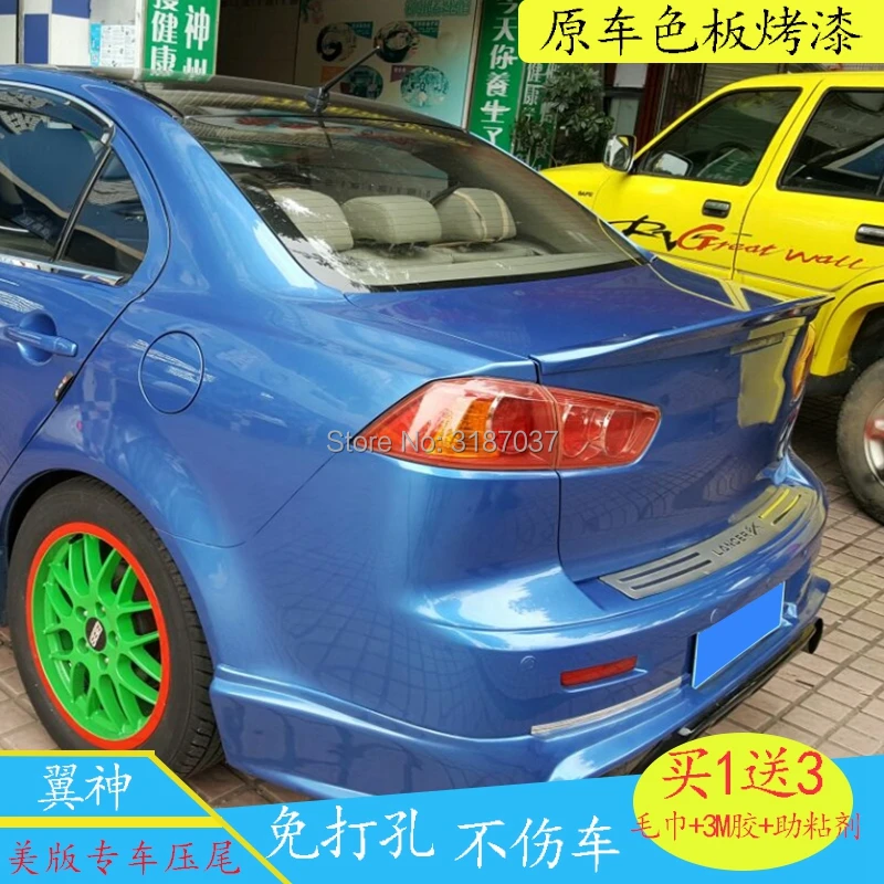 Спойлер для Mitsubishi LANCER 2010 2014 неокрашенный чехол из АБС пластика Задняя Крышка