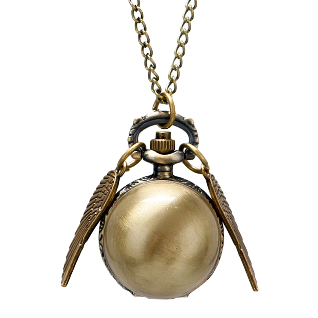 New Quartz Pocket Watch Antique Clock Classic Pocket Necklace Gifts Kids Golden Ball Wing Pocket Watch 5