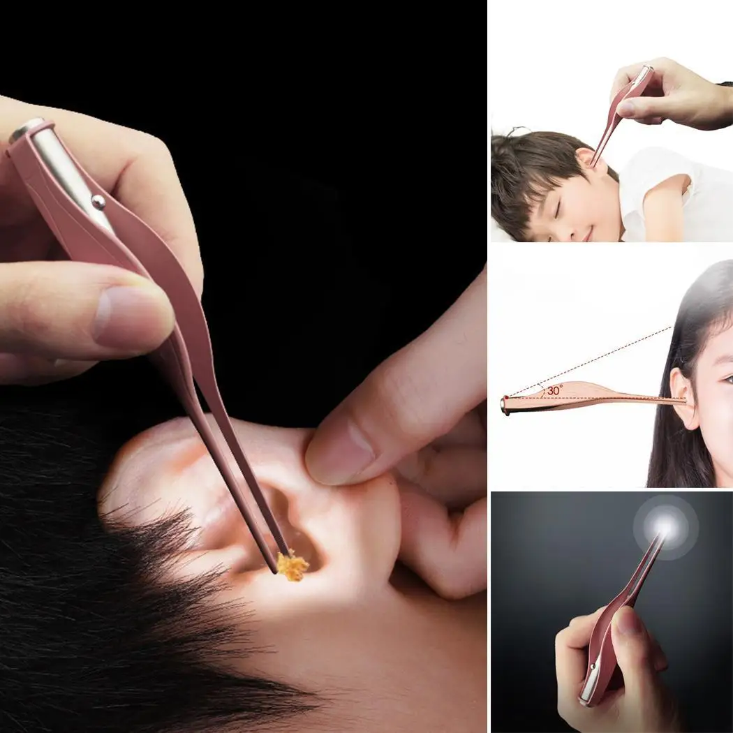 

Durable Portable Ear Pick Spoon Ear Cleaner Tool With Home LED Light As Picture