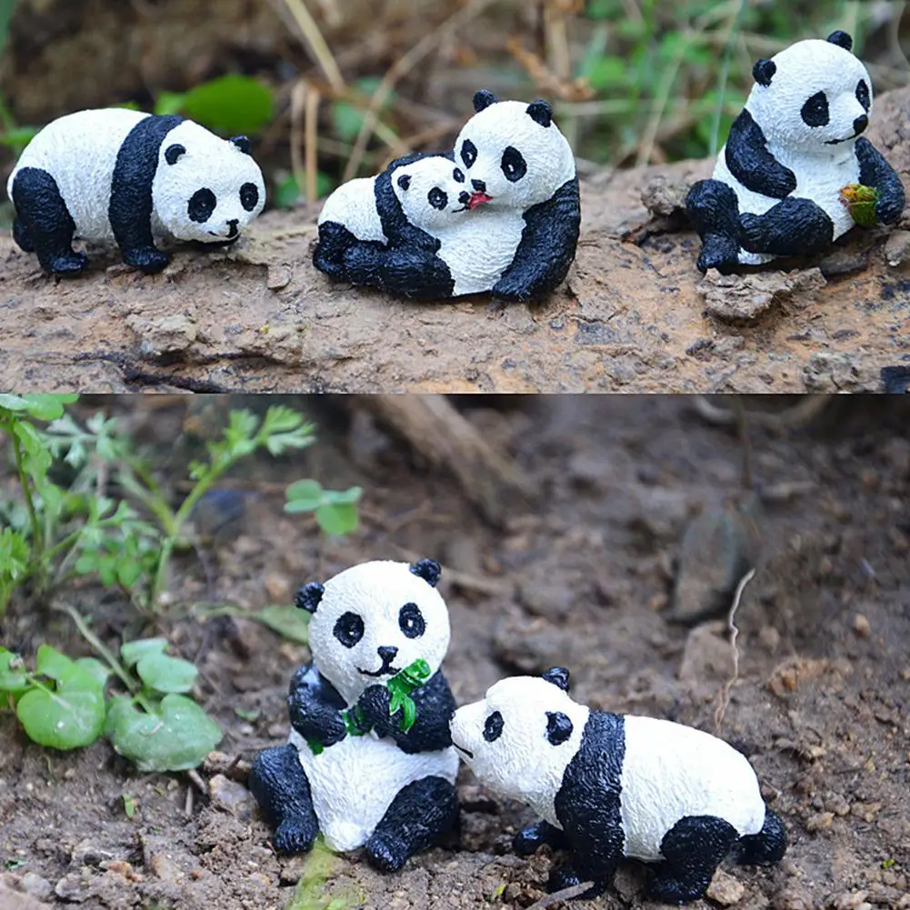 

Adeeing Mini Resin Panda Shape Landscape Ornament for Garden Flowerpot -25