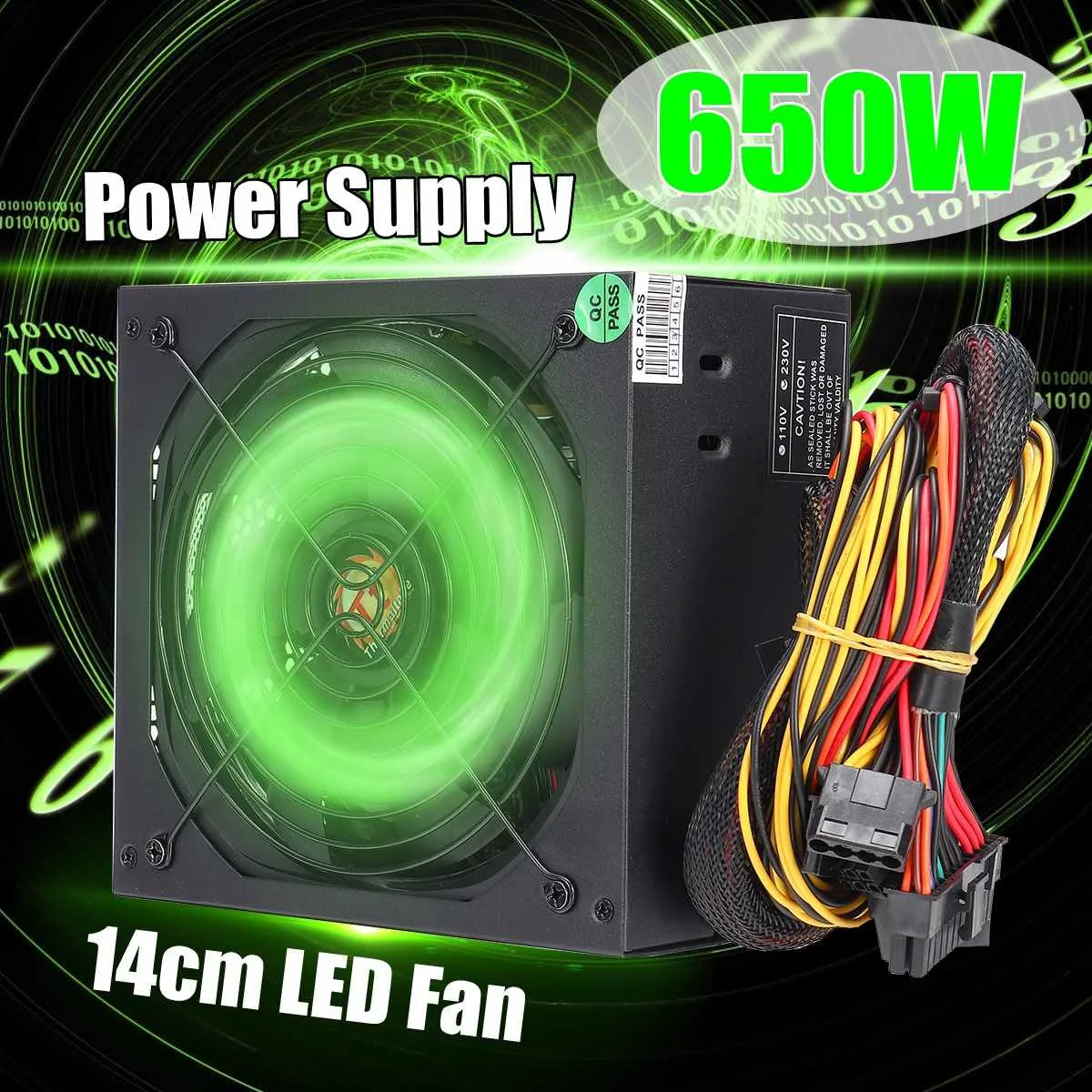 650 W 110 ~ 220 V PC امدادات الطاقة 14 سنتيمتر LED مروحة كاتمة للصوت 24 دبوس PCI SATA ATX 12 V الكمبيوتر مصدر إمداد الطاقة لسطح المكتب 650 W 110 ~ 220 V PC امدادات الطاقة 14 سنتيمتر LED مروحة كاتمة للصوت 24 دبوس PCI SATA ATX 12 V الكمبيوتر مصدر إمداد الطاقة لسطح المكتب