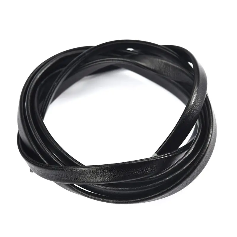 1 м 12x6 мм кожаный плетеный веревочный браслет черные веревочные шнуры ювелирных изделий DIY фурнитура подарок