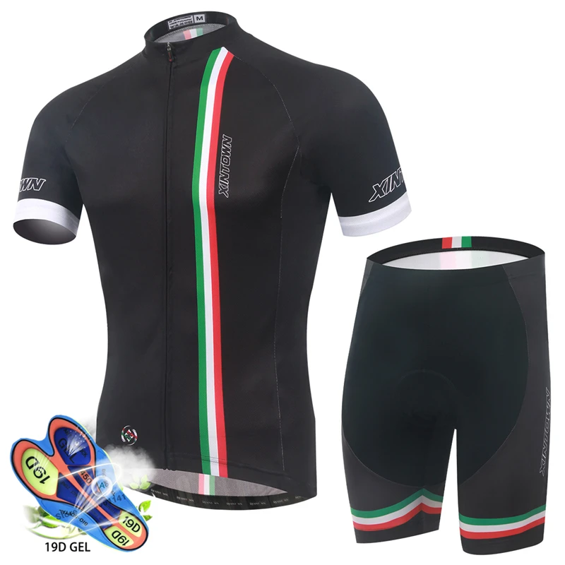

Pro Team Cycling Jersey Set Bib Shorts Set Quick Dry Anti-sweat Cycling Clothing Men Bicycle Uniform Maillot Roupas Ciclismo Hot