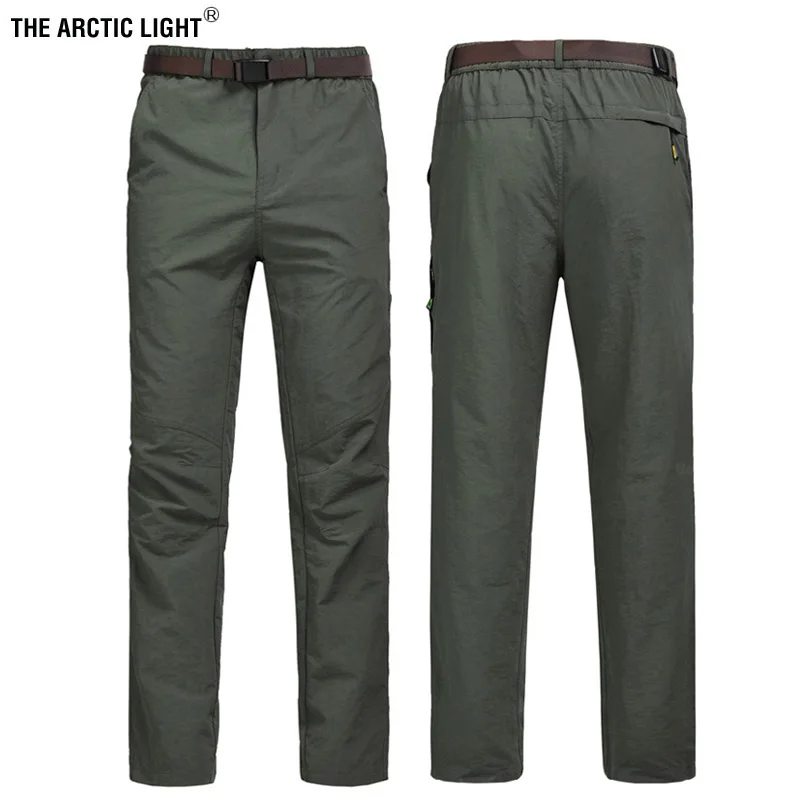 

THE ARCTIC LIGHT Men Hiking Camping Mountain Fishing Outdoor Pants High-quality Elastic Lightweight Quick Dry Summer Trousers