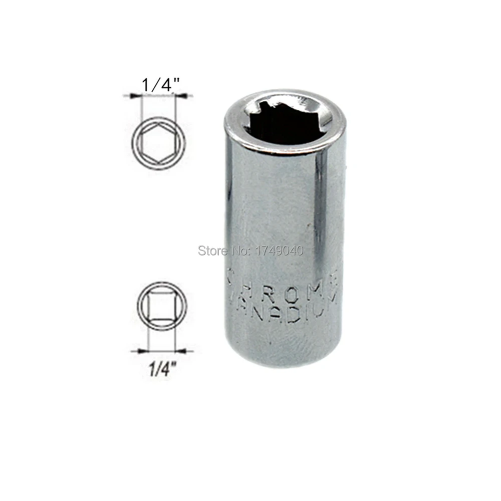 Торцевой ключ для торцевого ключа 1/" Квадратный привод 1/4" шестигранный хвостовик быстроразъемный ударный отвертка Биты адаптер держателя