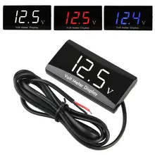 New Car Motorcycle Digital LED Display Voltage Volt Gauge Voltmeter Panel Meter Waterproof digital display voltmeter dc 12 24v waterproof car boat motorcycle led voltmeter digital display volt voltage meter gauge durable quality
