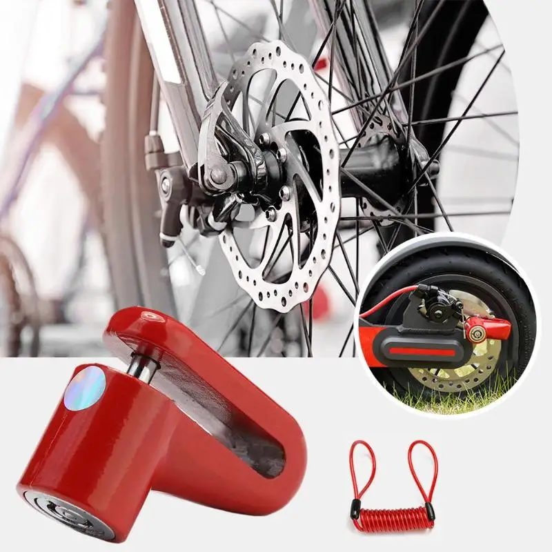 Блокировка колеса электрического самоката Противоугонные колеса дисковые тормоза замок со стальной проволокой MTB велосипедный велосипед горный велосипед дисковый замок M365
