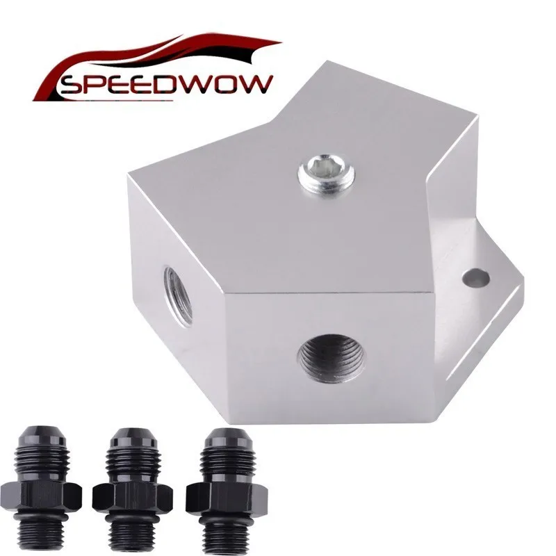 

8AN Y-Block Fitting Adapter NOS Nitrous Billet Aluminum Fuel Male Flare Coupler