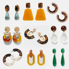 JUST FEEL ZA Модные леопардовые серьги-гвоздики с эпоксидной смолой для женщин Бохо Винтаж акриловая круглая серьга круга для девушек вечерние свадебные ювелирные изделия