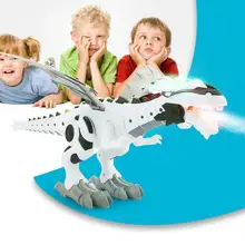 Детские игрушки экшн моделирование фигурок вызов осветить динозавр модель белый спрей Электрический Мир динозавров игрушки подарки для детей