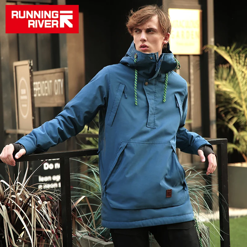 تشغيل نهر العلامة التجارية الرجال على الجليد هوديي 2018 عالية الجودة مقنعين الرياضية على الجليد سترة 4 ألوان 5 الأحجام # A8028