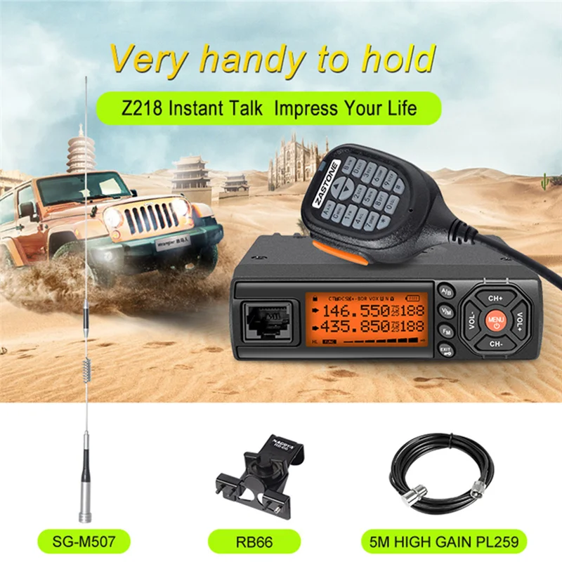 

Zastone Walkie Talkie VHF UHF Mini Radio HF Transceiver Two Way 136-174mhz 400-470mhz 128CH Mini CB Radio Station Transceiver