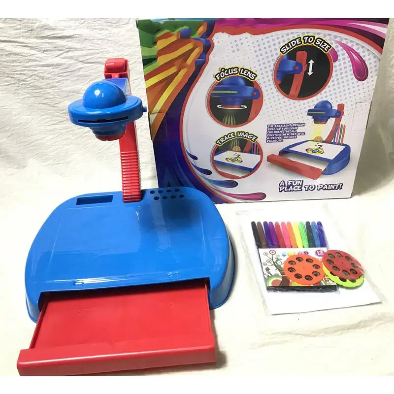 

Kids Multifunctional Educationally Drawing Toys Sets Painting Projector Learning Desk Toys Writing Board Educational Toys