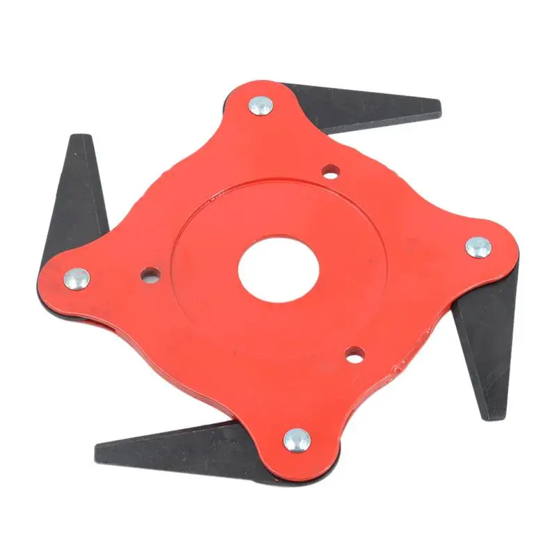 Garden Lawn Mower Blade Durable Manganese Steel Grass Trimmer Four Leaf Cutting Blades Grass Cutter