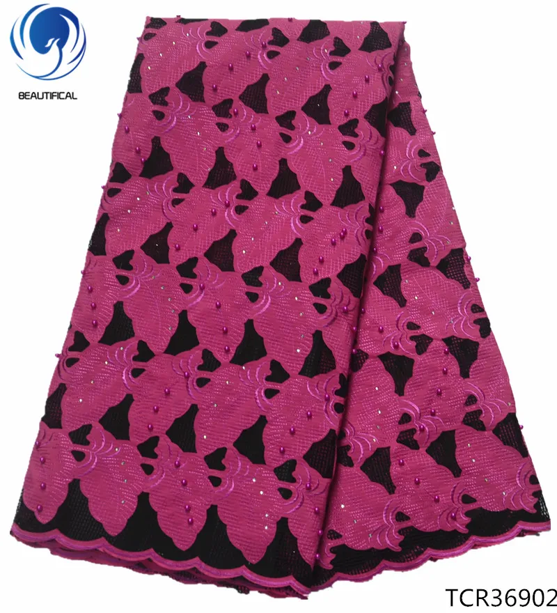 

BEAUTIFICAL african swiss lace fabrics 2019 swiss voile lace fabric cotton laces fabrics for women 5yards/lot TCR369
