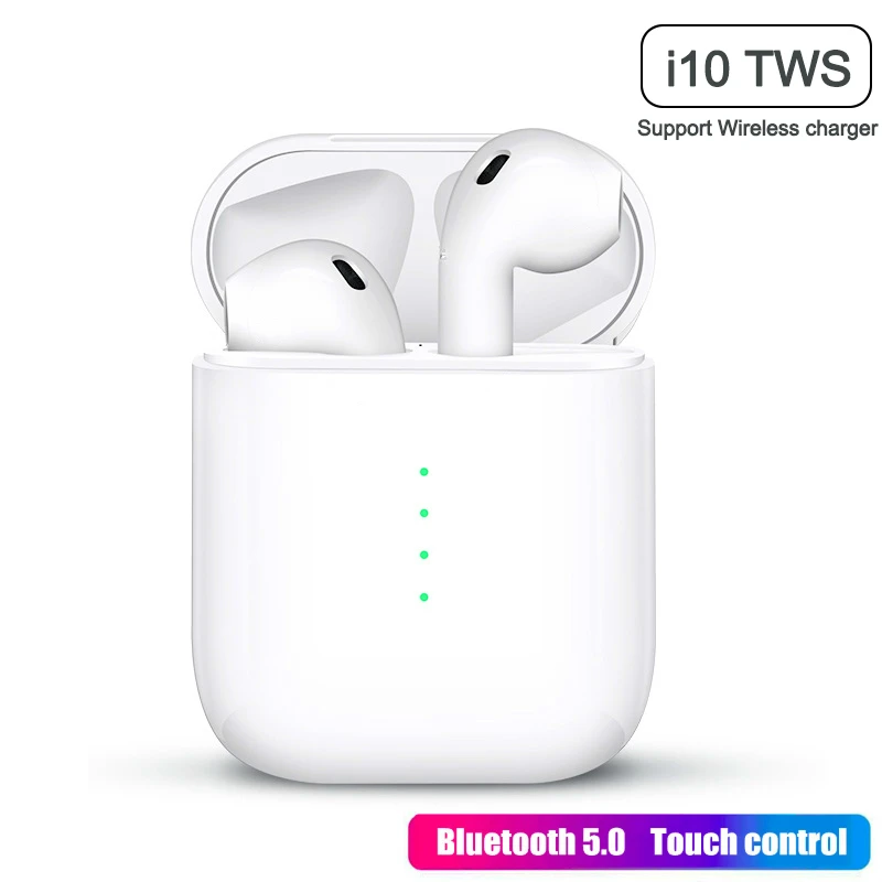 

Mini I10 Tws Wireless Charging Touch Control Bluetooth Earphone Sports True Earbuds Box Support For All Smart Phone Not Pods