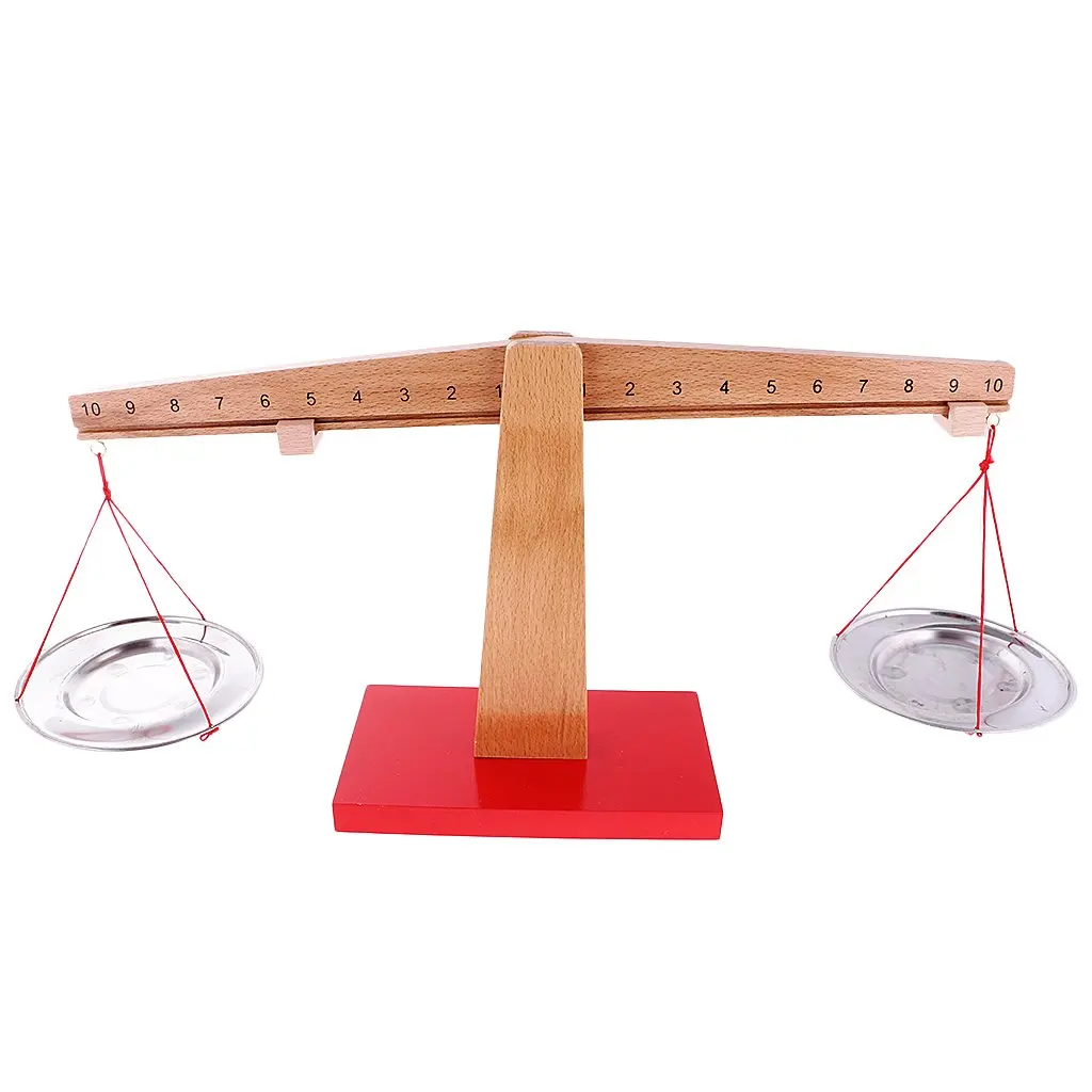 Montessori Sense Weight Balance Scale Game Math Mathematics Preschool Learning Toy Anniversary Christmas Gift for Children