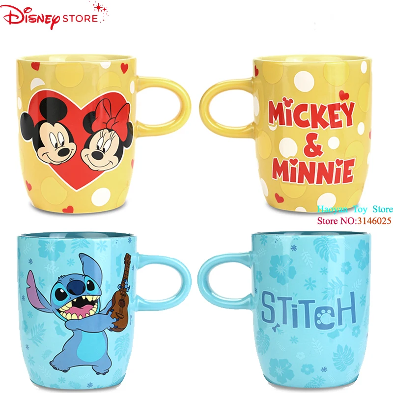 

Genuine Disney 3D Stereoscopic Mickey Minnie 410ML Cartoon Love Ceramics Cup Office Mugs Women Portable Pupils Cup Home for Kids