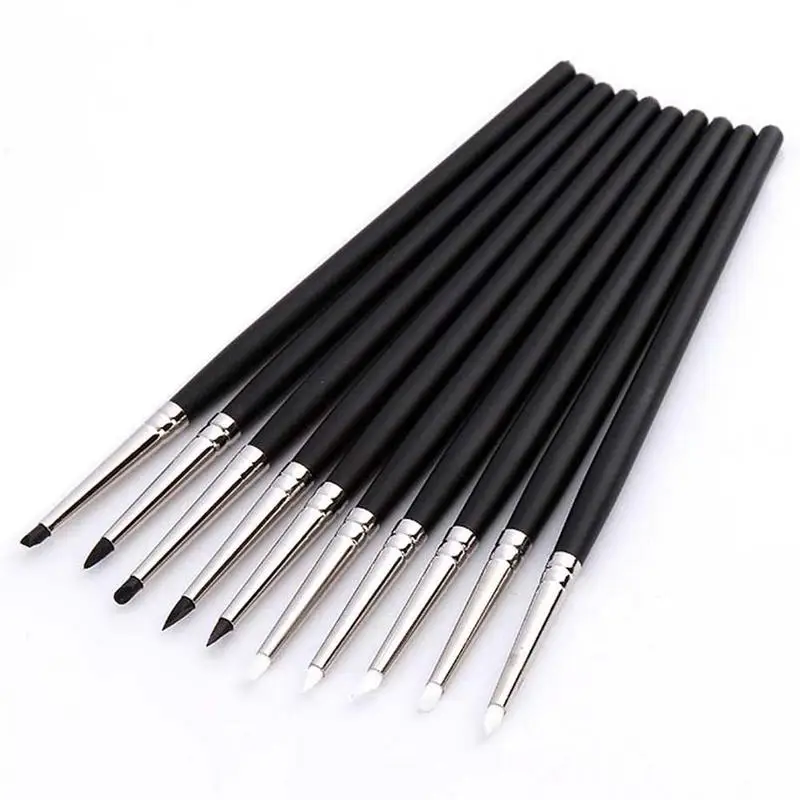 

5pcs Silicone Brush Pens Dental Shaping Tooth Tool Adhesive Composite Resin Cement Porcelain Teeth Dentist Tools Random Color